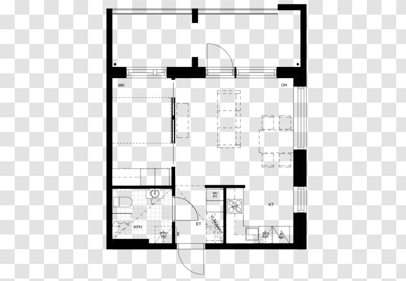 Dwelling Building Floor Plan Asunto-osakeyhtiö T2H Rakennus Oy - Rectangle Transparent PNG
