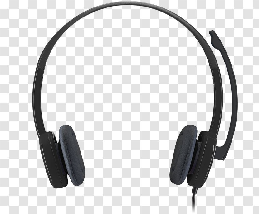 Noise-canceling Microphone Logitech H151 Headphones Stereophonic Sound - Black Transparent PNG