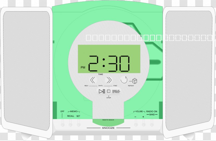 Microphone Clip Art - Alarm Clock - Picture Of A Cd Player Transparent PNG