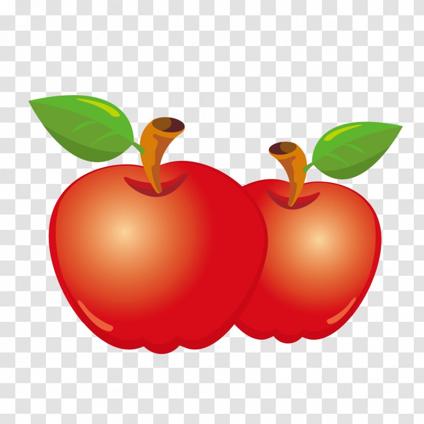 Apple Pear - Local Food - Hand-painted Red Transparent PNG