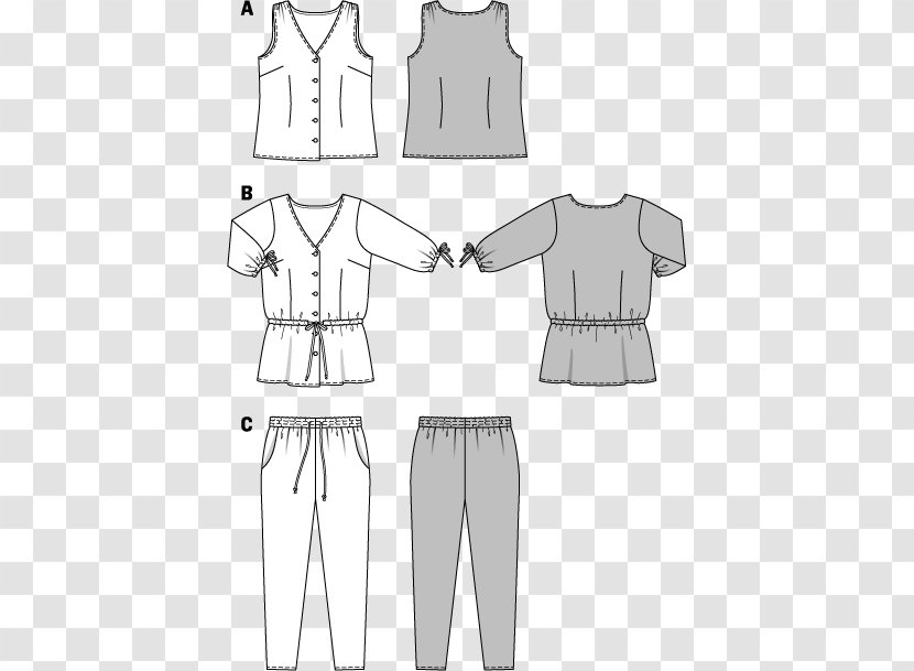 Burda Style Dress Drawing Sewing Pattern - Clothing Patterns. Transparent PNG