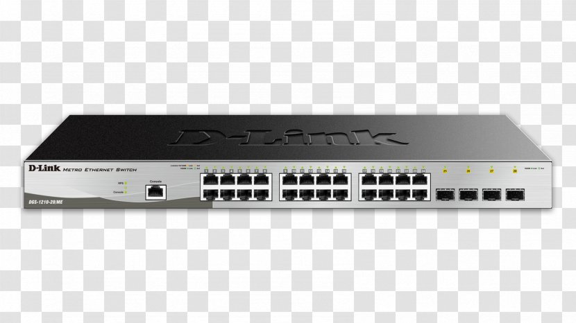 Network Switch D-Link Gigabit Ethernet Power Over Small Form-factor Pluggable Transceiver - Computer Networking - Ports Transparent PNG