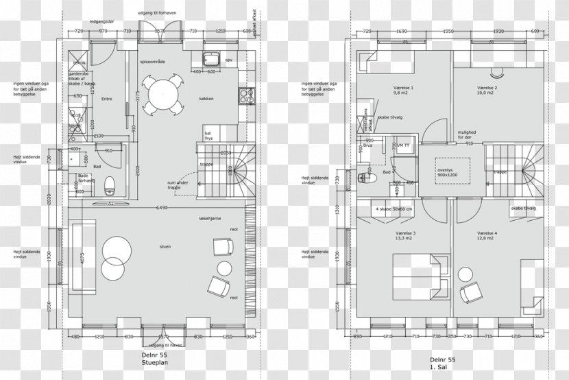 Floor Plan Vinge Terraced House Home Frederikssund Architecture - Inovation Transparent PNG