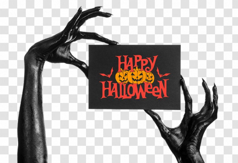 Halloween Card Stock Photography Christmas - Black Hand Holding A Transparent PNG