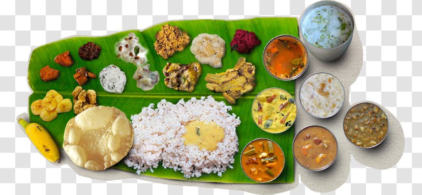 Sadhya Indian Cuisine Kerala Vegetarian Kheer Transparent PNG