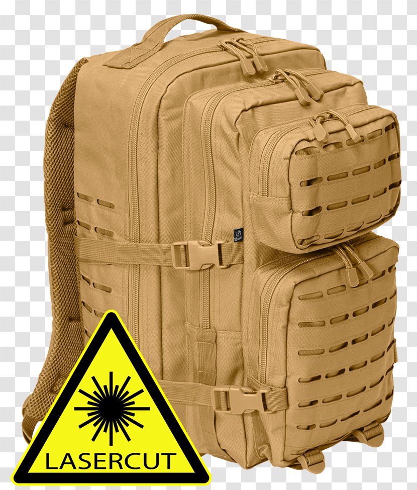 Backpack Brandit US Cooper M MOLLE Laser Cutting Mil-Tec Assault Pack - Yellow Transparent PNG