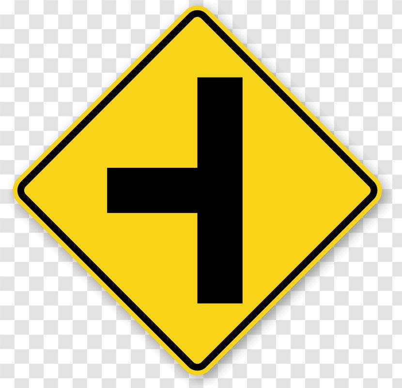 Traffic Sign Side Road Warning - Point Transparent PNG