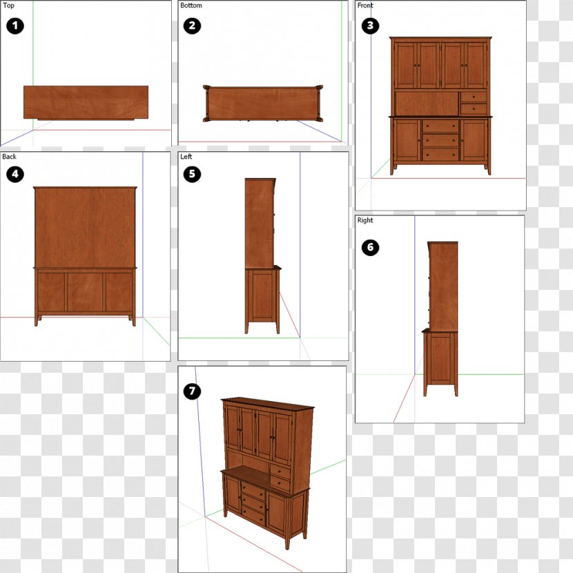Furniture Wood Stain Door - CABINET Top View Transparent PNG