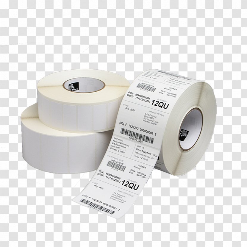 Thermal Paper Label Thermal-transfer Printing Zebra Technologies - Roll Transparent PNG