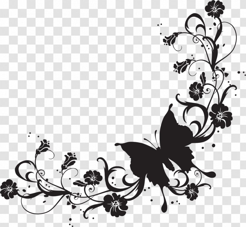 Brush - Insect - Hand-painted Floral Decorative Borders Transparent PNG