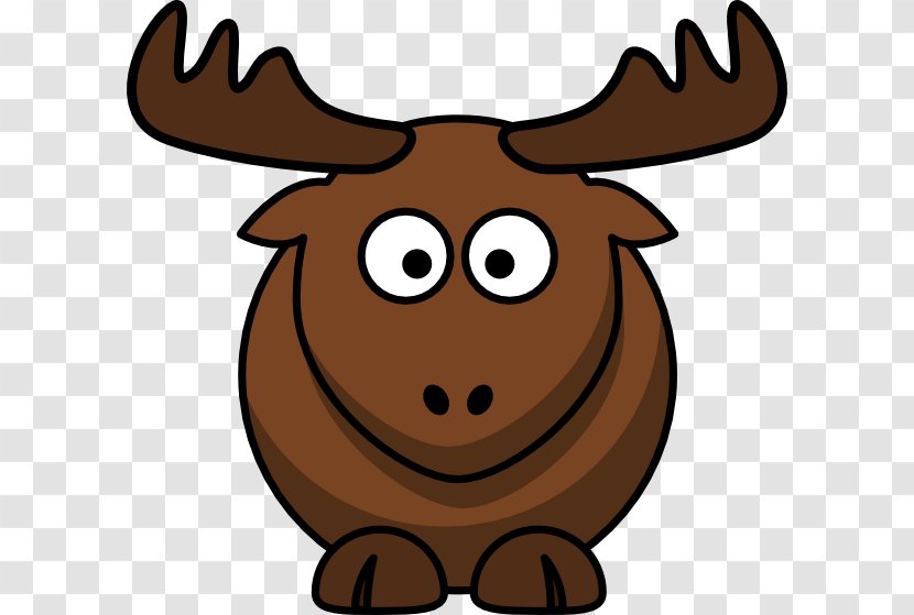 Cartoon Clip Art - Wildlife - Elk Head Transparent PNG