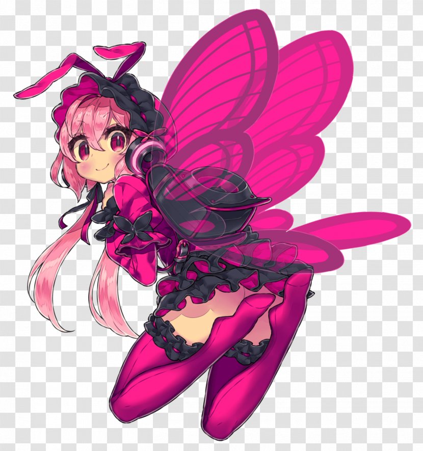 Fairy Insect Pink M - Pollinator - Costume Wings Outline Transparent PNG