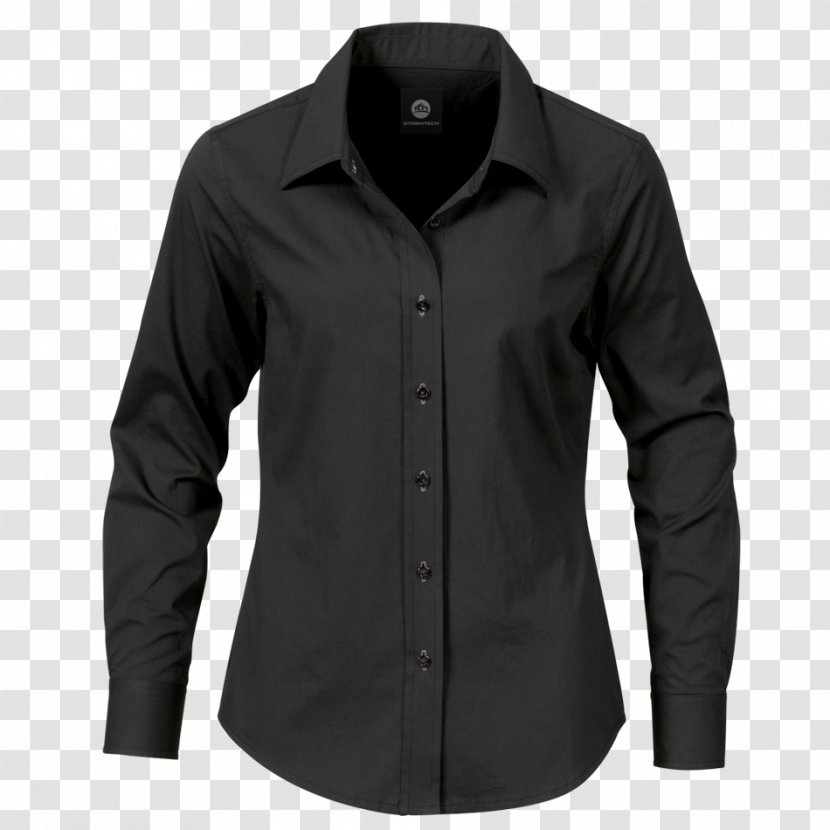 T-shirt Dress Shirt Clothing - Blouse - Black Image Transparent PNG