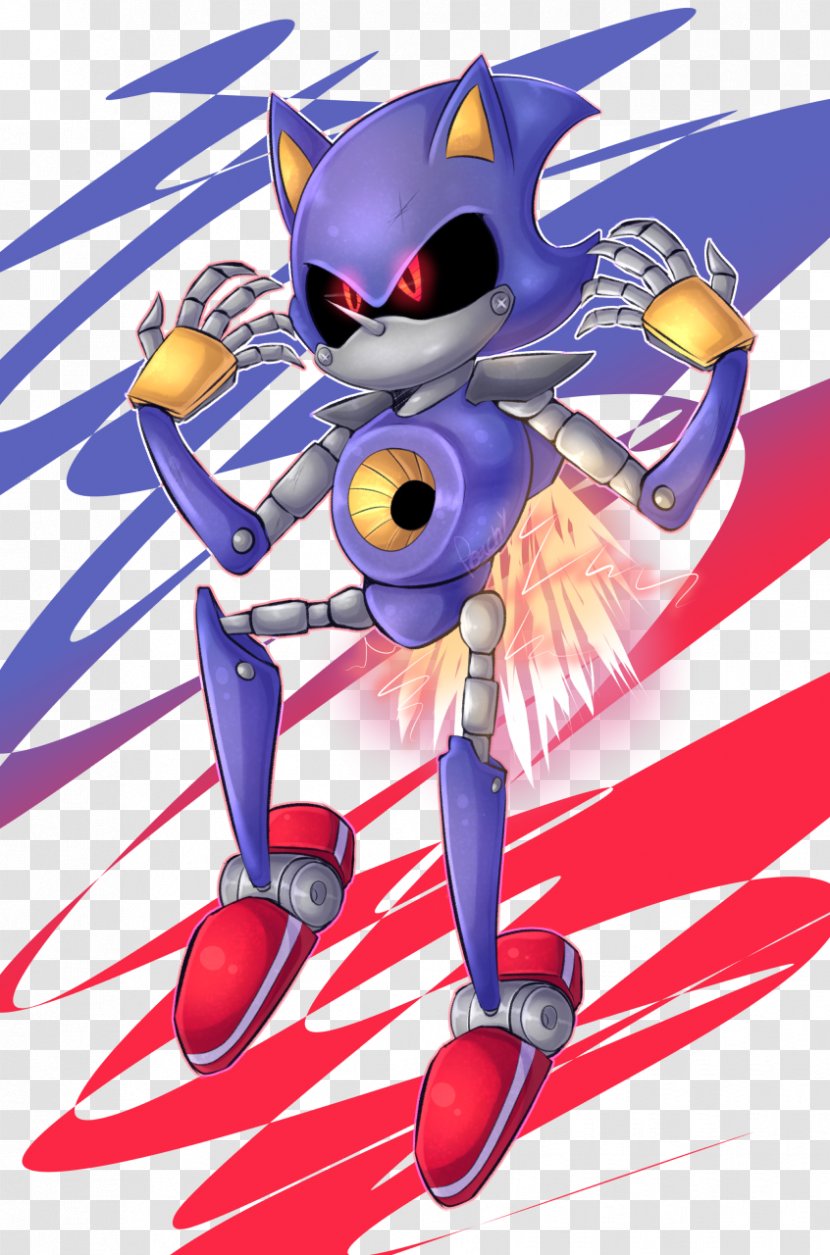 Metal Sonic Mania Video Game Drawing Ice Cream - Silhouette - Tree Transparent PNG