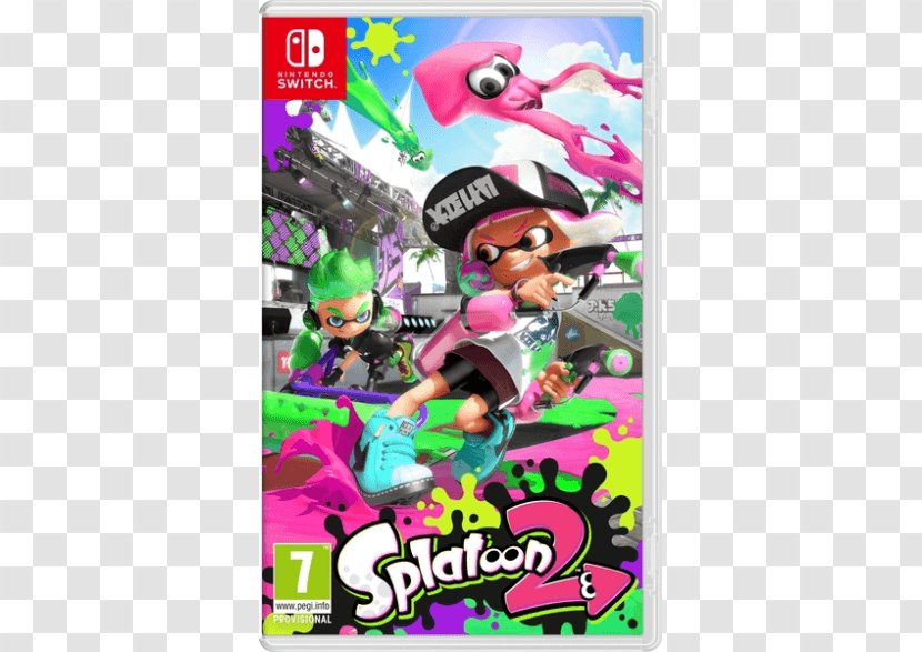 Splatoon 2 Nintendo Switch Pro Controller Video Games - Toy Transparent PNG