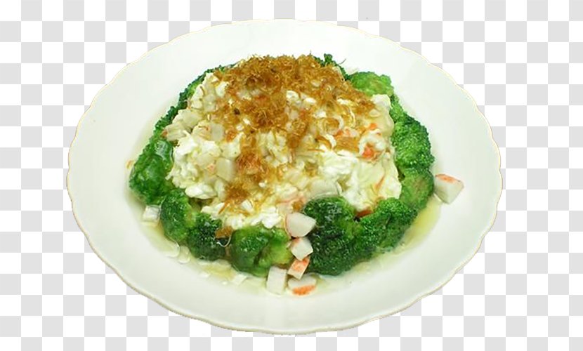 Conpoy Cantonese Cuisine Vegetarian Asian Caesar Salad - Broccoli - Crab Transparent PNG