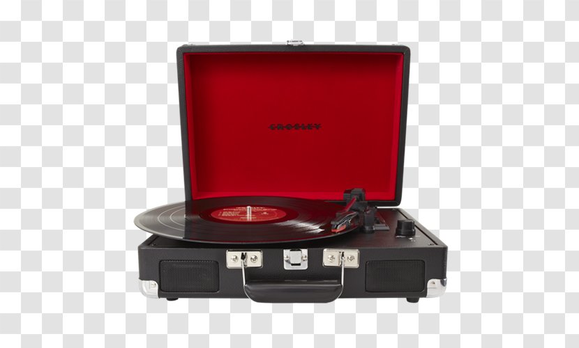 Crosley Cruiser CR8005A CR8005A-TU Turntable Turquoise Vinyl Portable Record Player Phonograph Transparent PNG