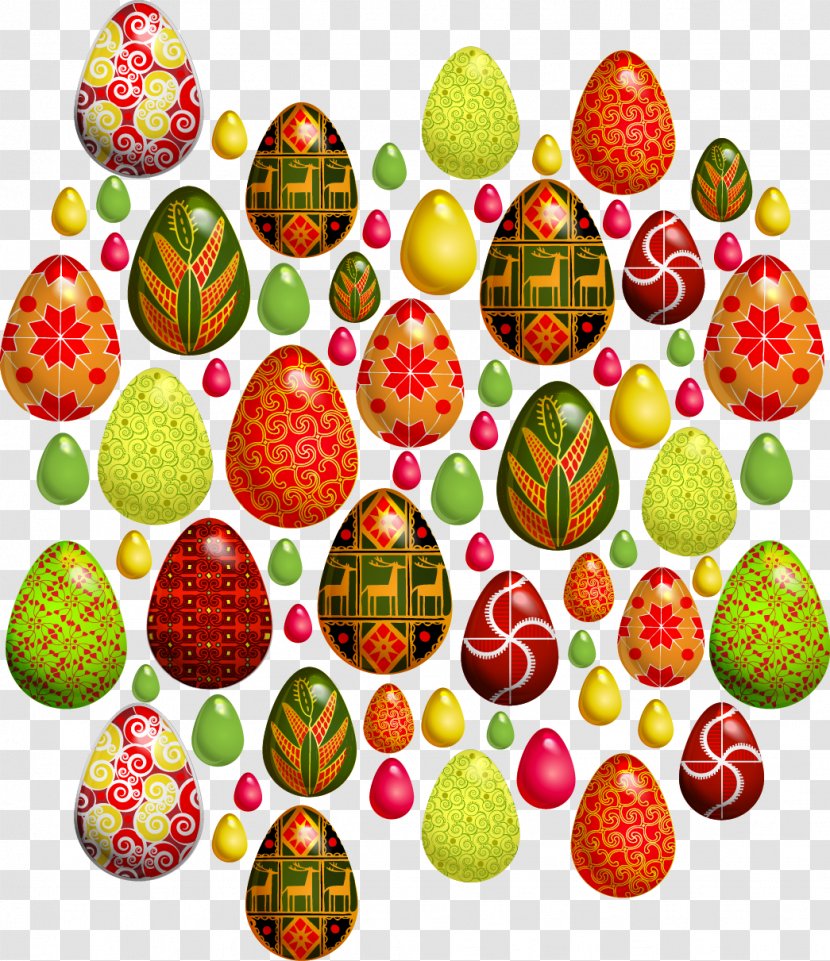 Easter Egg Fruit Pattern - Vector Eggs Transparent PNG