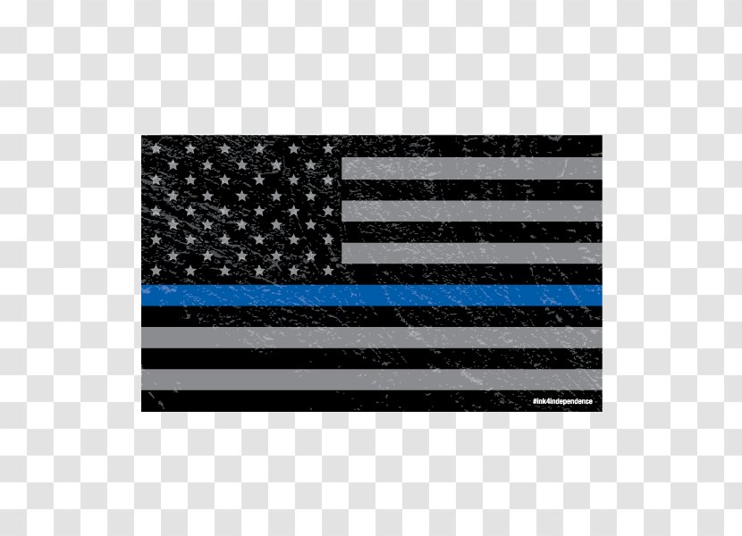 Flag Of The United States Thirteen Colonies Thin Blue Line - Decal - Creative American Transparent PNG