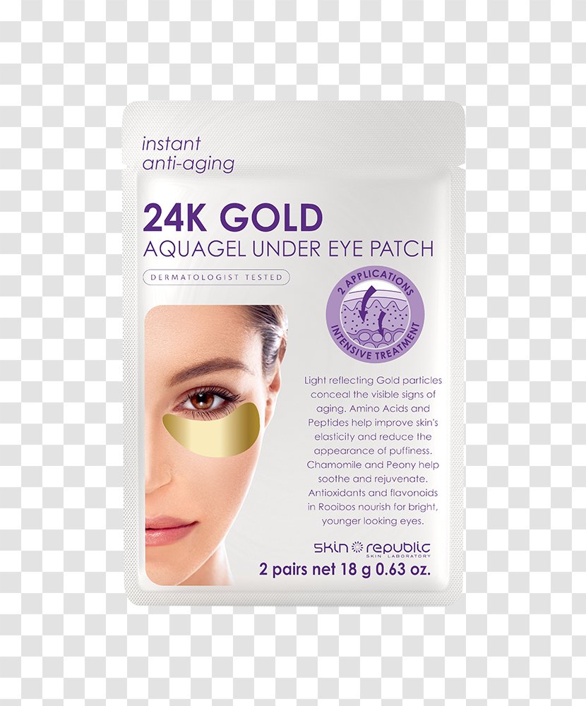 Skin Republic Collagen Hydrogel Under Eye Patch Eyelash Face Cream - Blindfold Transparent PNG