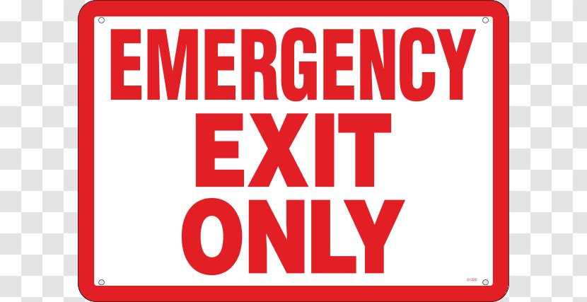 Emergency Exit Sign Door Safety - Area - Signs Transparent PNG