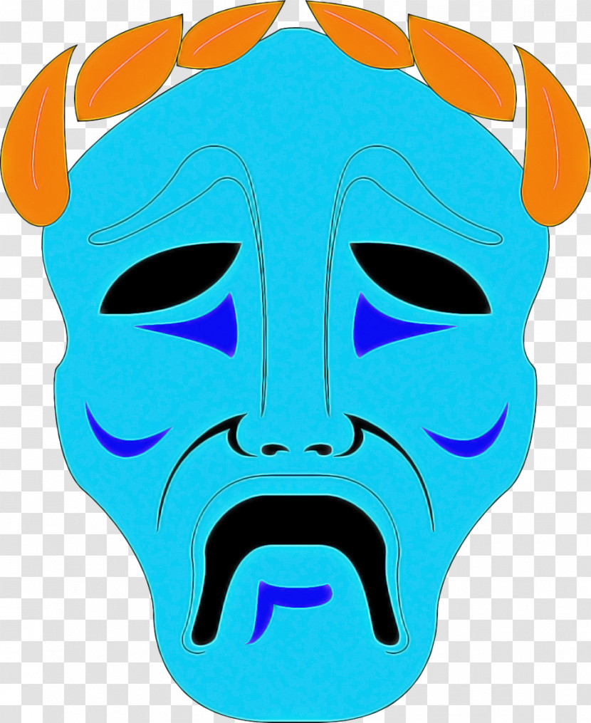 Face Head Blue Nose Turquoise Transparent PNG