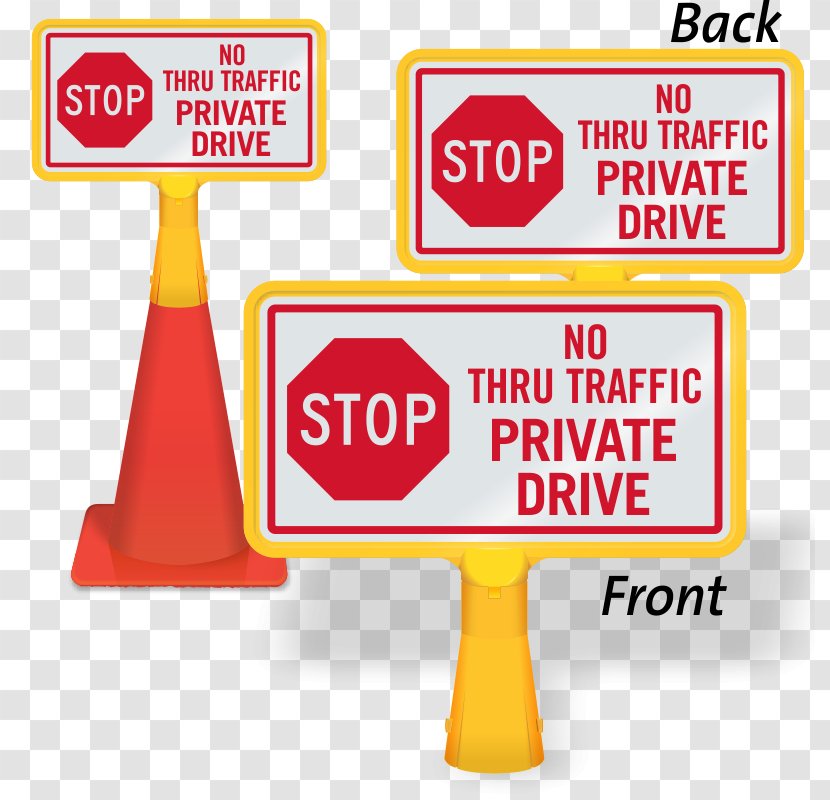 Traffic Sign Stop Private Property No Outlet Signage Brand - Thru Signs Transparent PNG