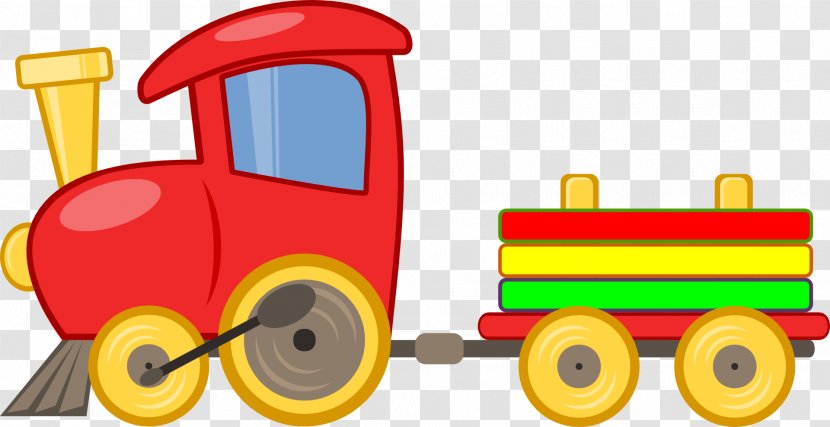 Toy Train Clip Art - Cartoon Red Tractor Transparent PNG