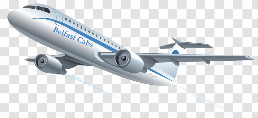 Airplane Aircraft Airport Bus Transport Belfast Cabs - Air Travel - Plain Transparent PNG