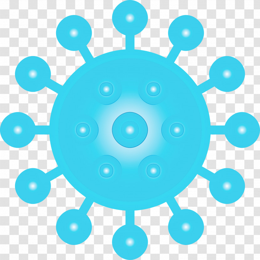 Aqua Blue Turquoise Circle Pattern Transparent PNG