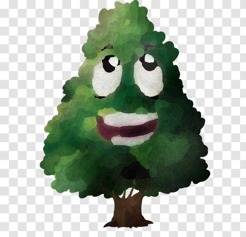 Green Cartoon Animation Tree Plant Transparent PNG