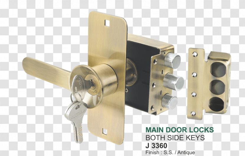 Lock Door Key Brass Household Hardware - Handle Transparent PNG
