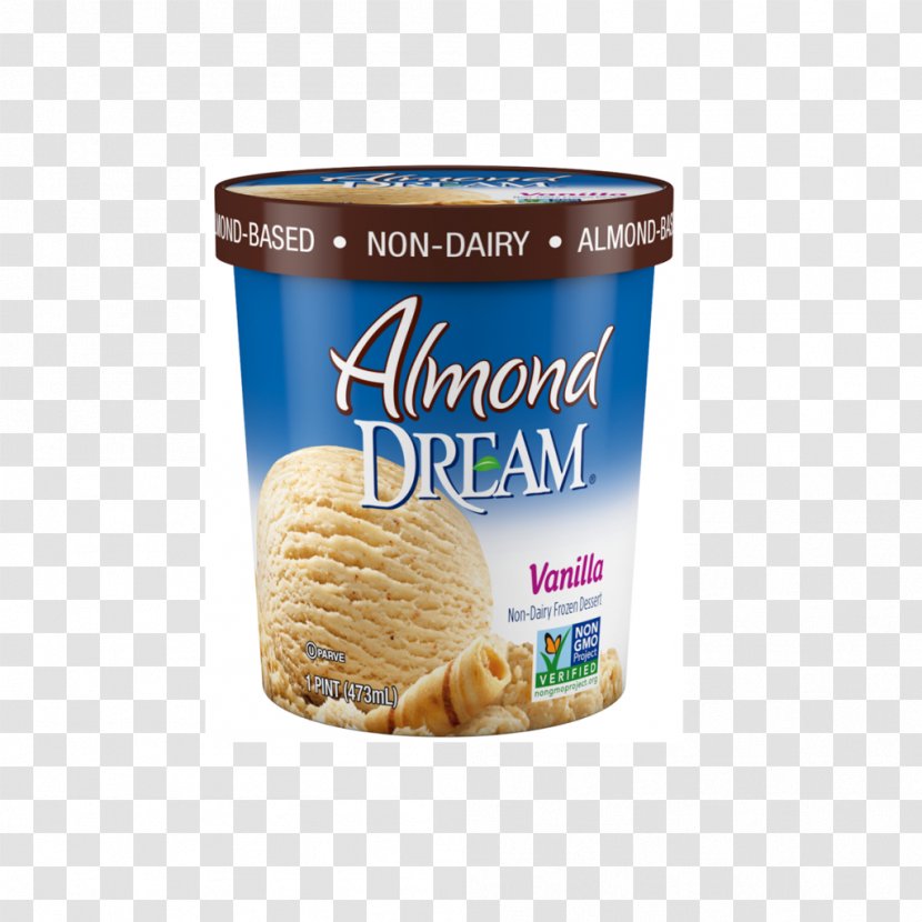 Ice Cream Cappuccino Fudge Almond Milk - Frozen Dessert - Vanilla Transparent PNG
