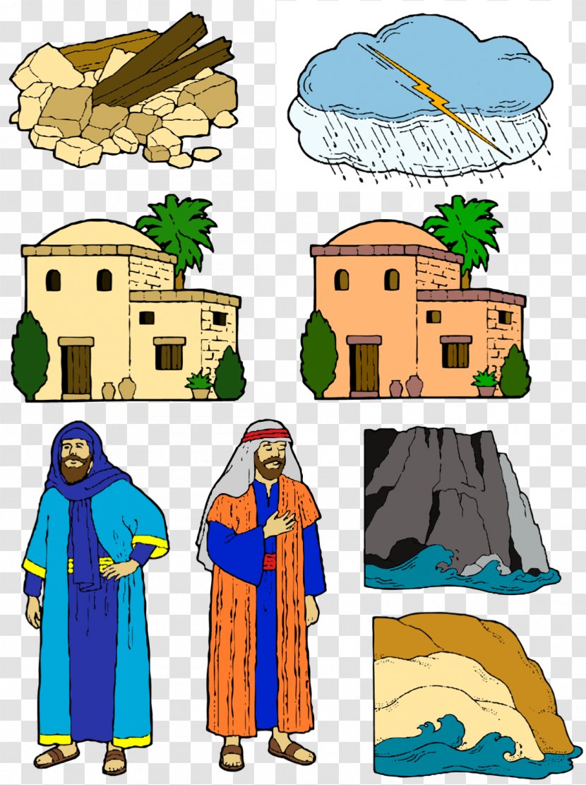 House On The Rock Bible Parable Of Wise And Foolish Builders New Testament Gospel Matthew - Art - Man Transparent PNG
