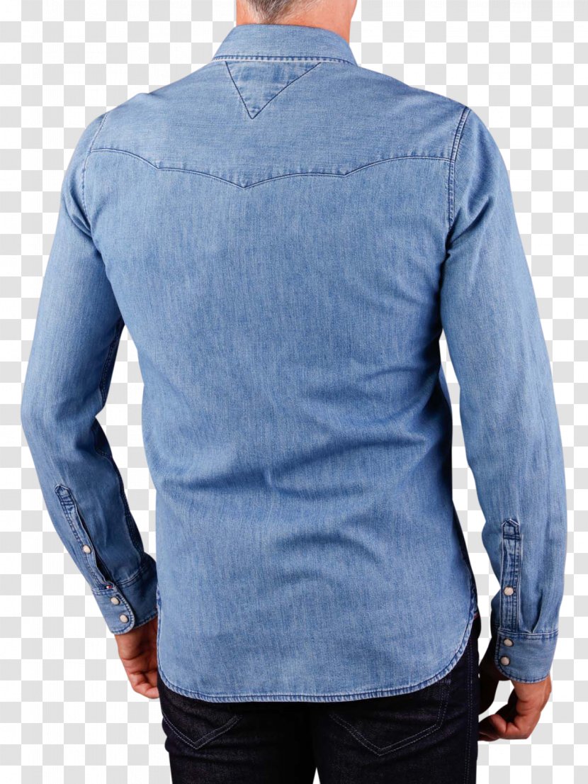 Denim Sleeve Neck - Electric Blue - Tommy Jeans Transparent PNG