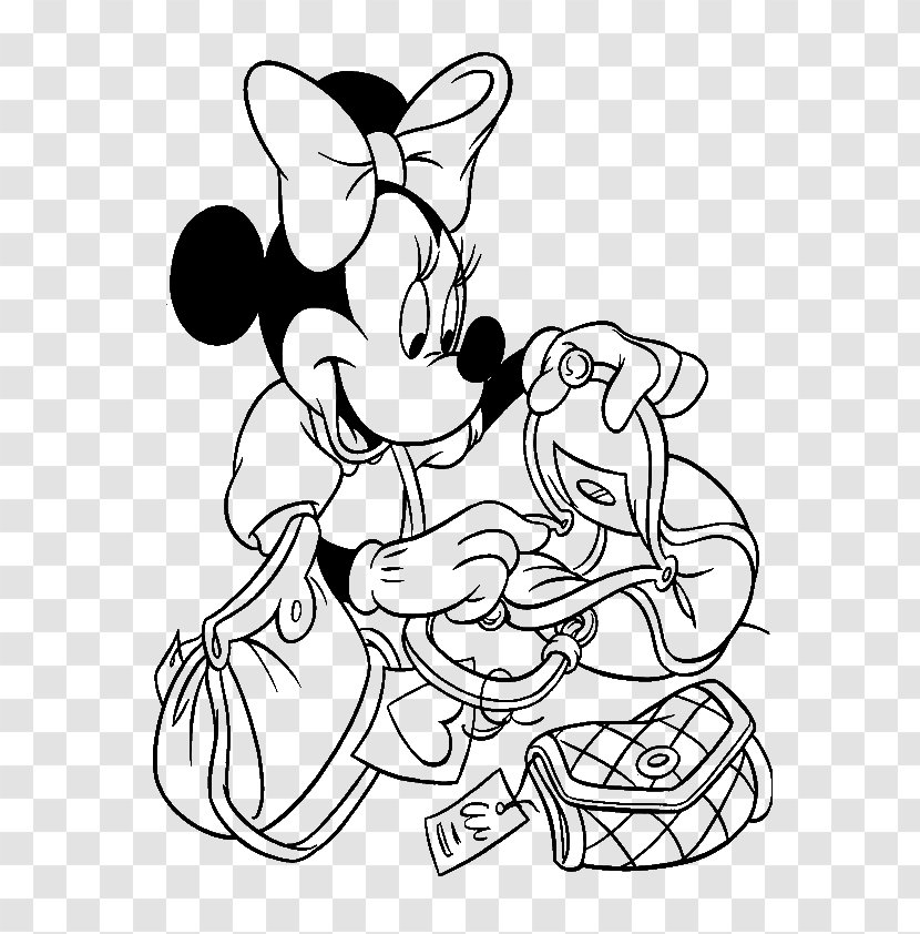 Minnie Mouse Mickey Drawing Coloring Book - Silhouette Transparent PNG