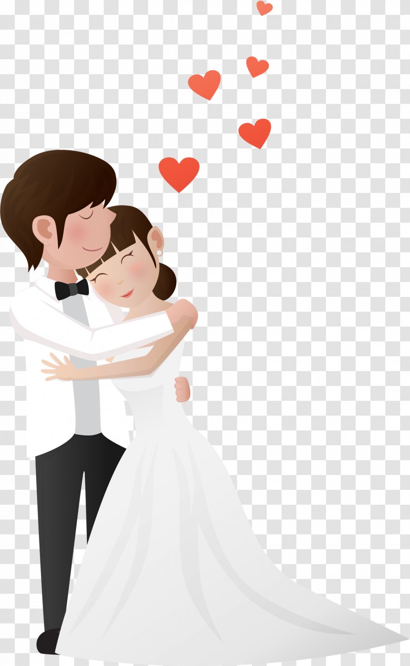 Wedding Couple Romance - Watercolor - Vector Love Each Other Transparent PNG