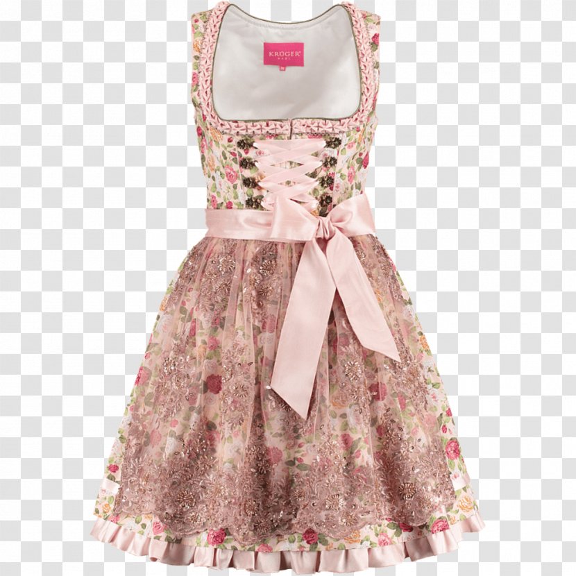 Dirndl Pink Cocktail Dress Folk Costume - Real Transparent PNG