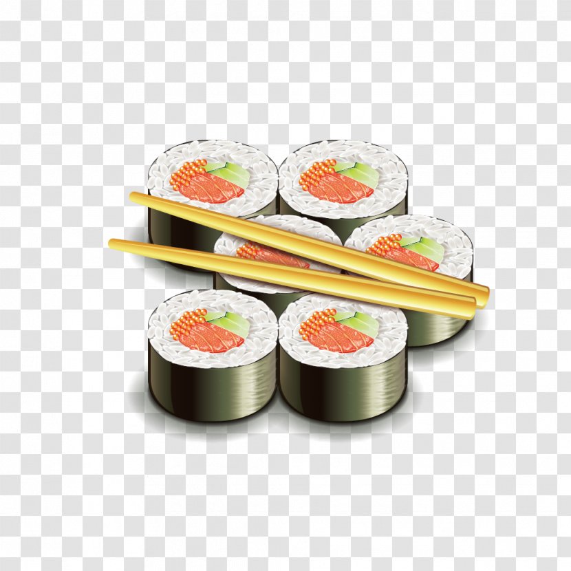 Sushi Japanese Cuisine Onigiri Tempura Seafood - California Roll Transparent PNG