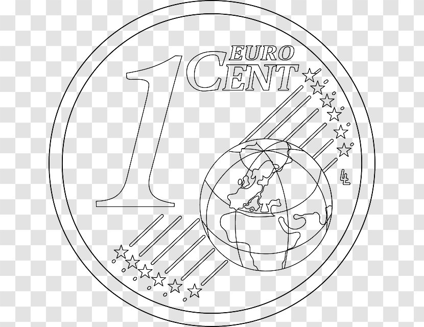 Penny 1 Cent Euro Coin Coins - Cartoon Transparent PNG