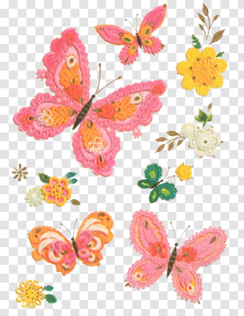Monarch Butterfly Brush-footed Butterflies Flower And Moths Floral Design - Invertebrate Transparent PNG