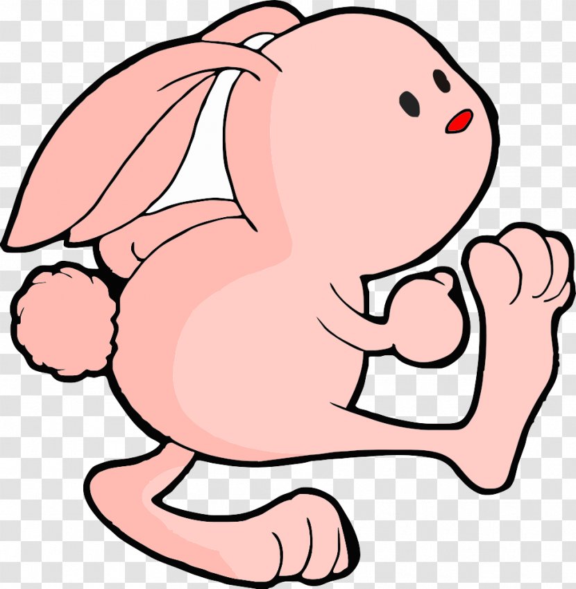 Domestic Pig Dog Cartoon - Silhouette - Running Rabbit Transparent PNG