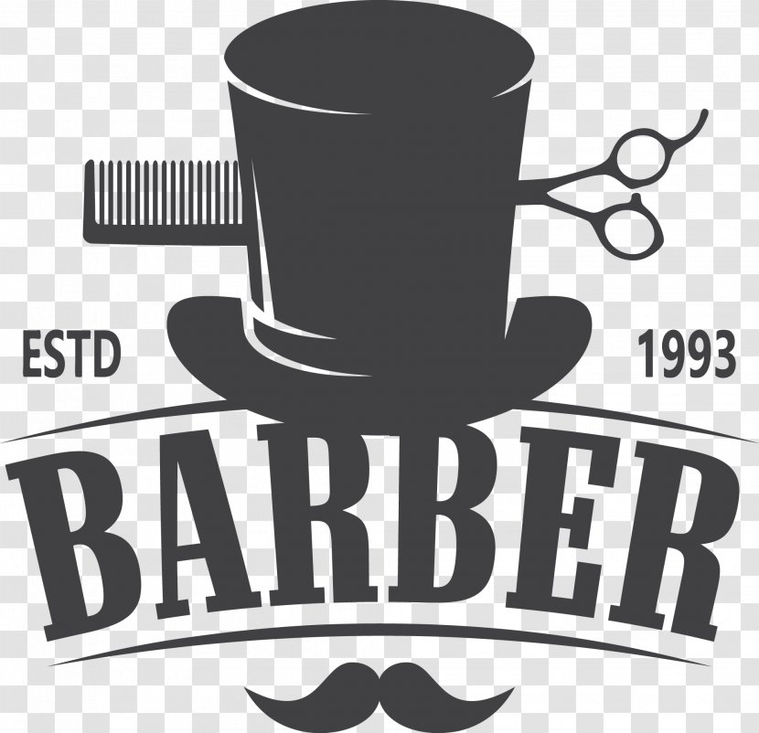 Barber Comb Hairdresser Hairstyle Logo - Beard - Vector Shop Transparent PNG
