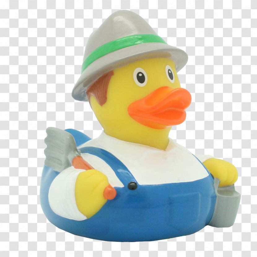 Rubber Duck Bathtub Toy Farmer - Beak Transparent PNG