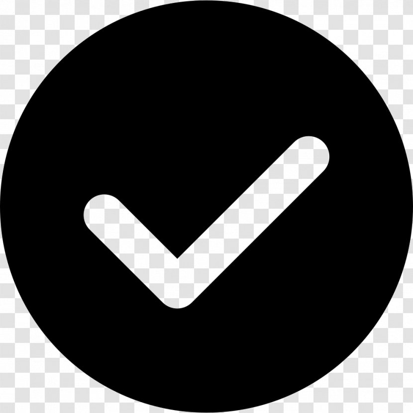 Check Mark - Symbol - Black And White Transparent PNG