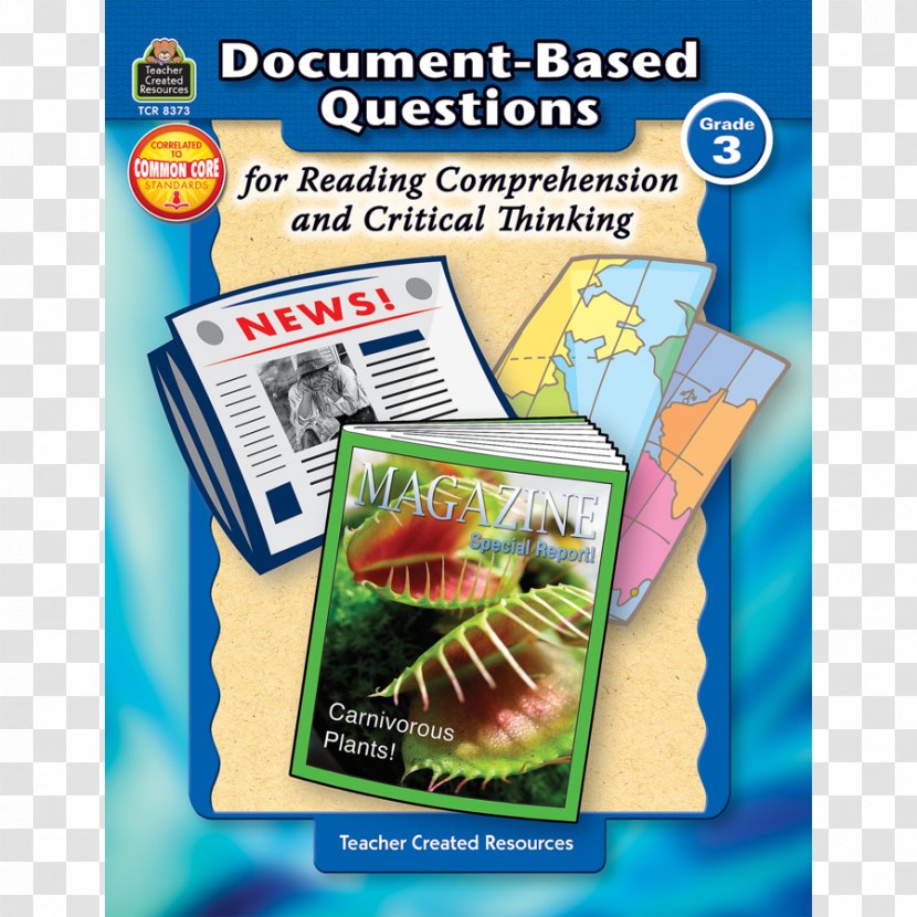 Document-Based Questions For Reading Comprehension And Critical Thinking Paired Passages: Linking Fact To Fiction Grade 3 Essay Homework - Sat - Creative Cover Book Transparent PNG