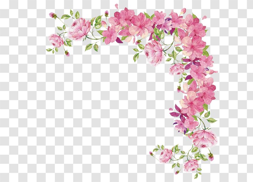 Watercolour Flowers Rose Cut Artificial Flower - Wreath - Watercolor Transparent PNG