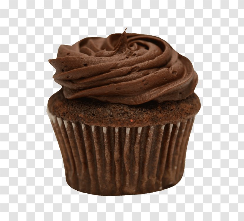 Cupcake Chocolate Cake Muffin Fudge Ganache Transparent PNG