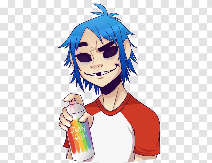 2-D Gorillaz Noodle Drawing Murdoc Niccals - Watercolor - The World Spray Transparent PNG
