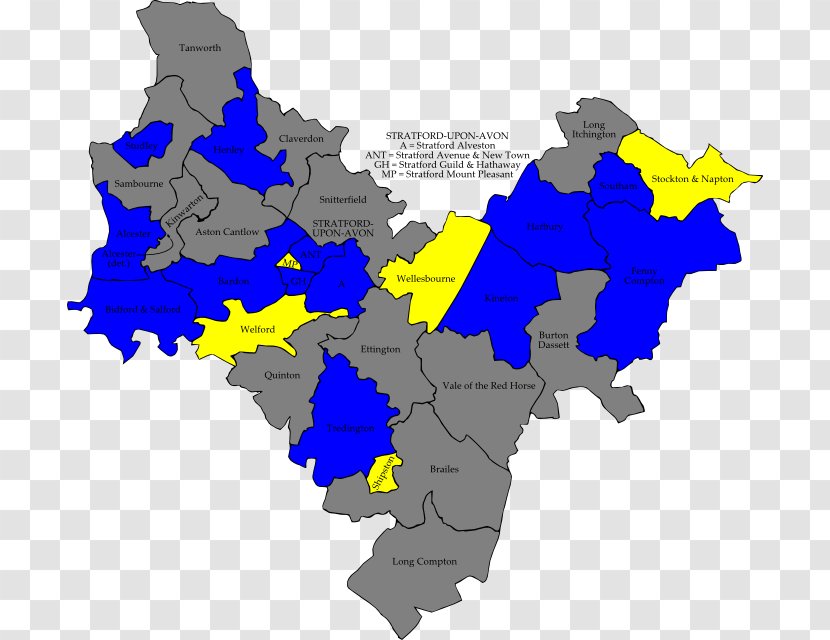 Stratford-on-Avon District Council Map Election Image Photograph - Stratforduponavon Transparent PNG